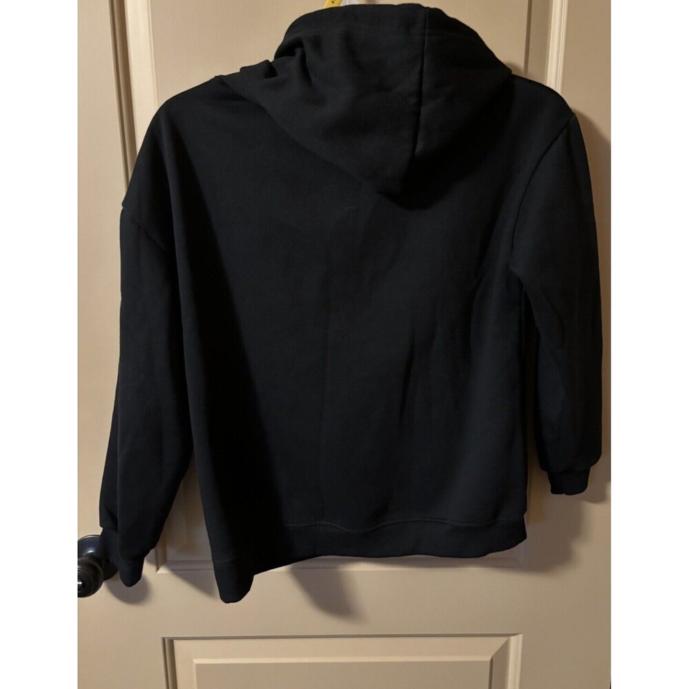 I Like Murder Shows Black Pullover Sweatshirt Hood Skull Halloween Size M Preown - Picture 5 of 5